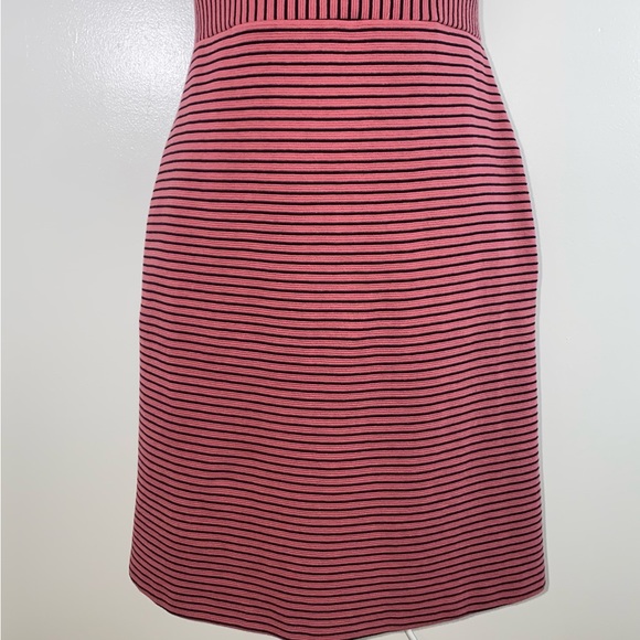 LOFT stripe sleeveless mini dress size 2 pink/black - Picture 7 of 13